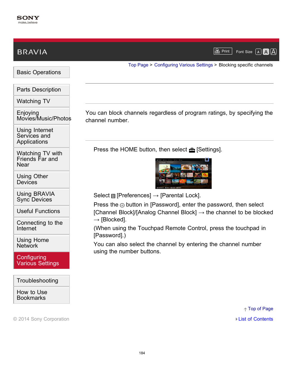 Blocking specific channels | Sony XBR-55X900B User Manual | Page 190 / 255