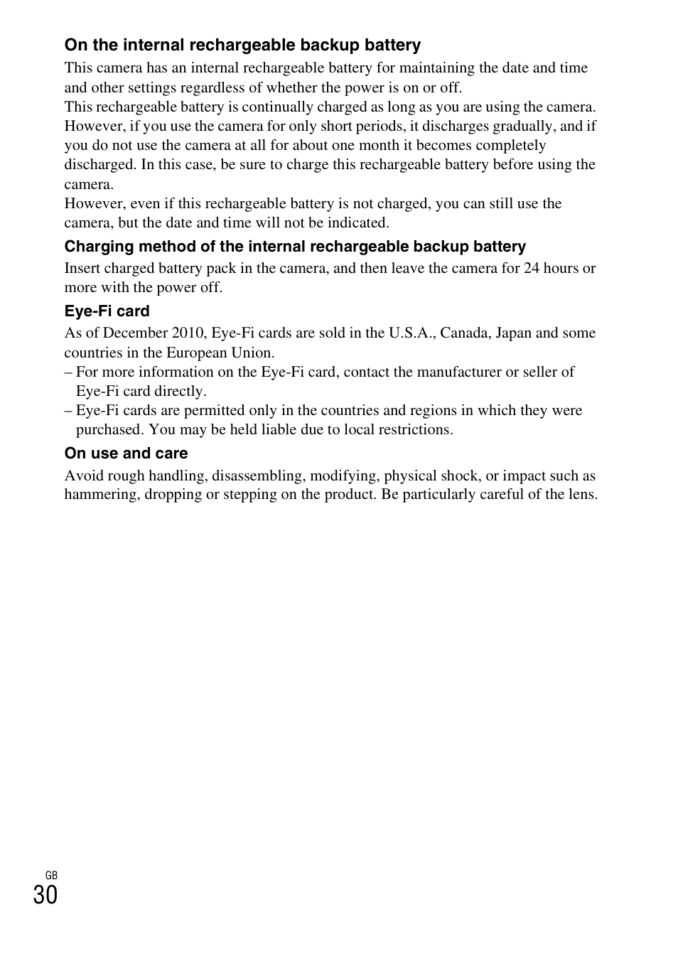 Sony DSC-T110 User Manual | Page 30 / 72