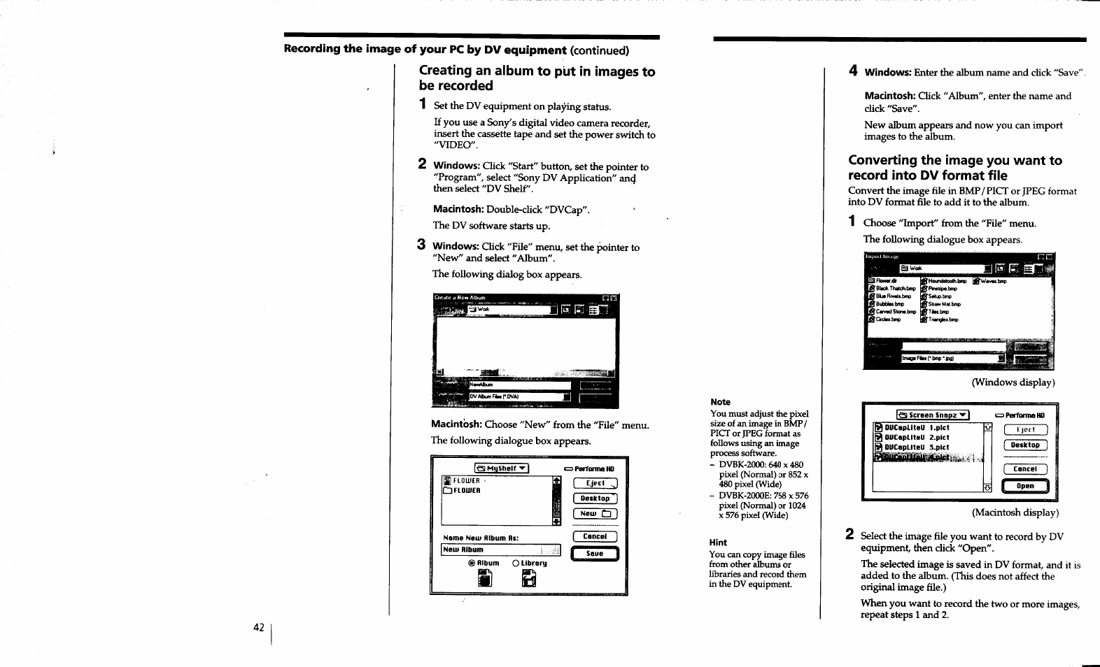 Creating an album to put in images to be recorded | Sony DVBK-2000 User Manual | Page 32 / 87