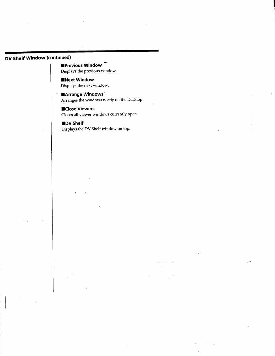 Previous window, Next window, Arrange windows | Close viewers | Sony DVBK-2000 User Manual | Page 77 / 87
