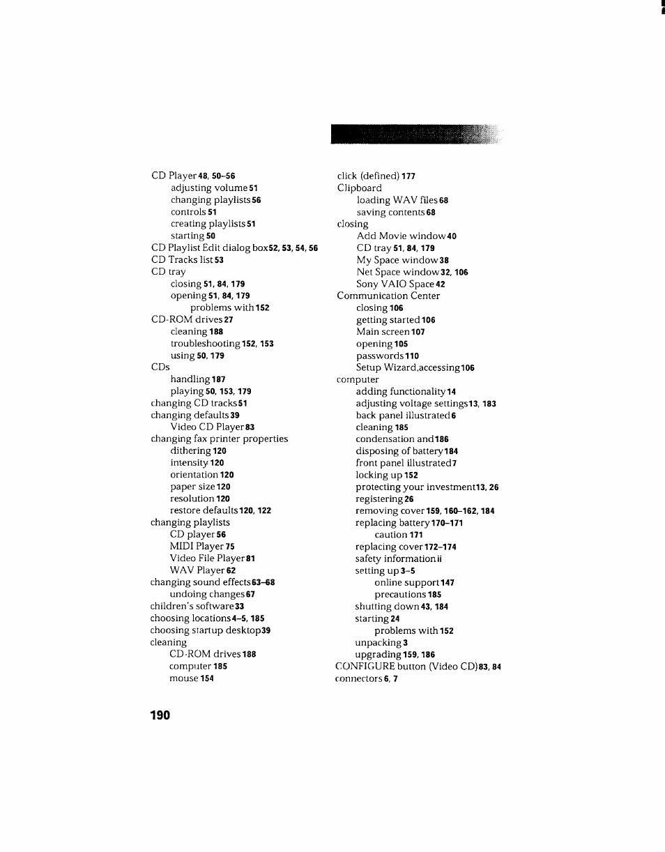 Sony PCV-130 User Manual | Page 194 / 203