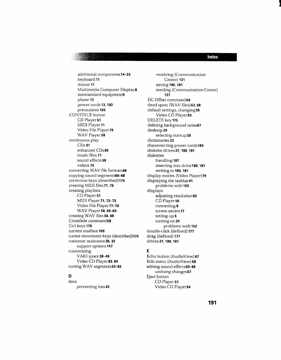Sony PCV-130 User Manual | Page 195 / 203