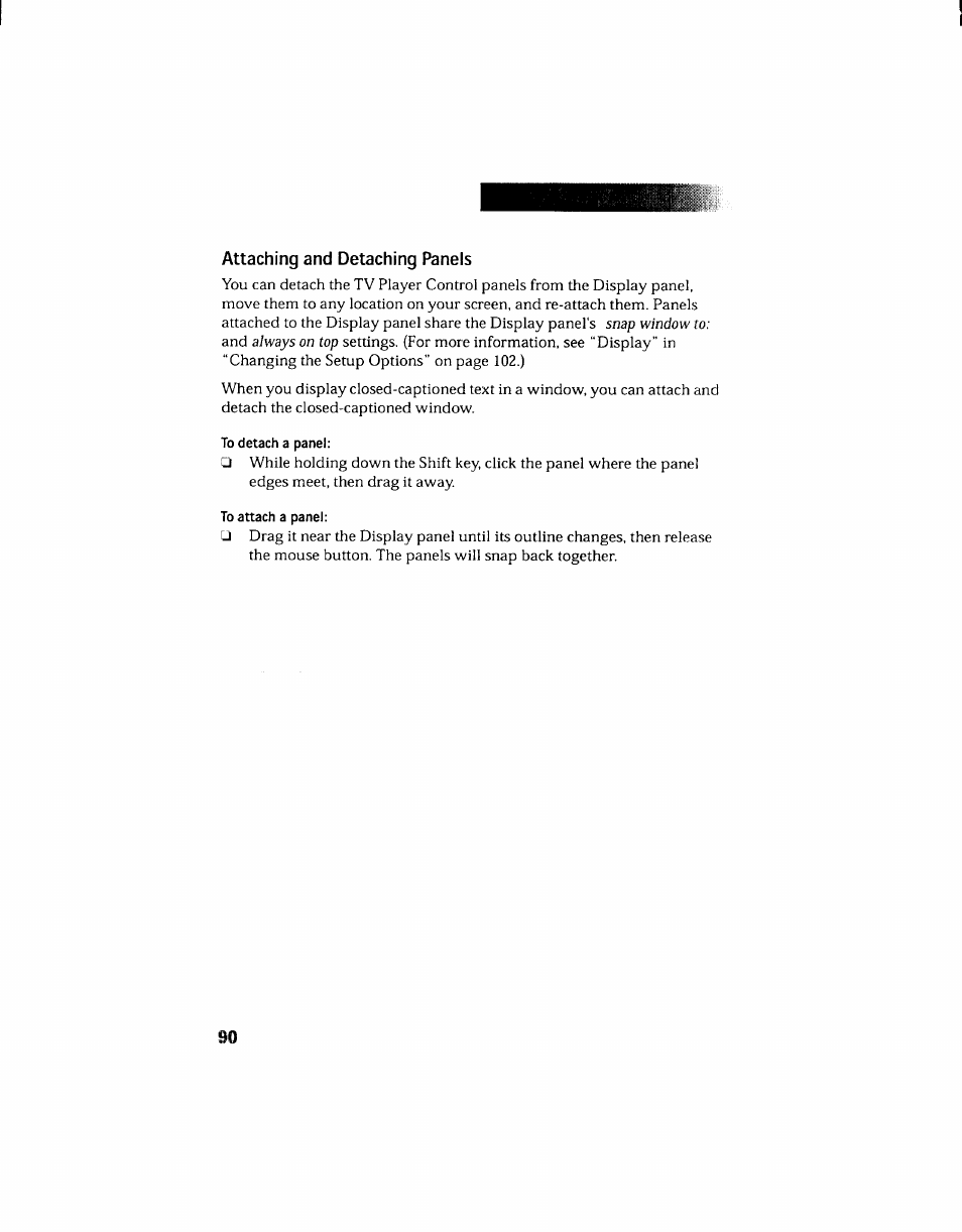 Attaching and detaching panels | Sony PCV-130 User Manual | Page 94 / 203