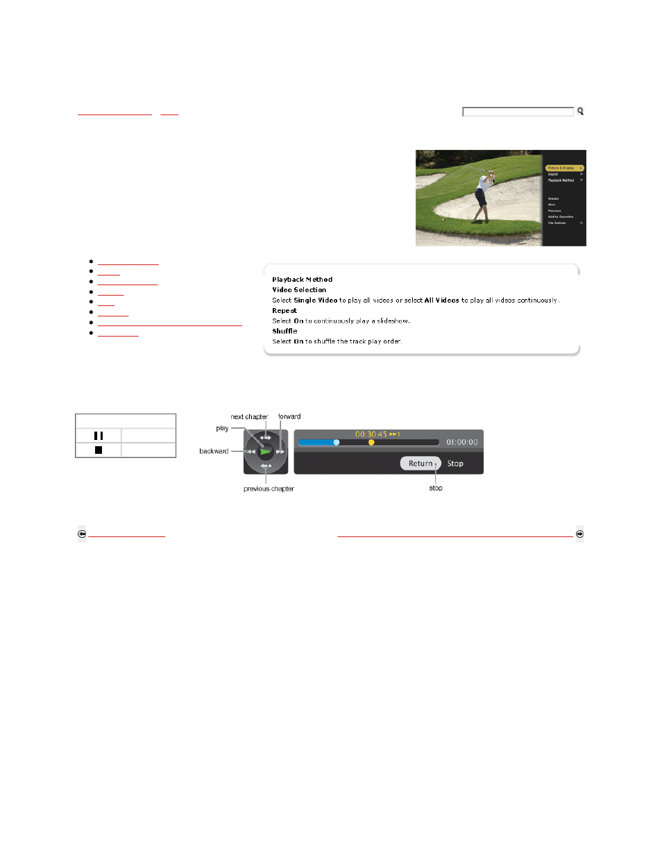 Video options, Video control panel | Sony KDL-46W5100 User Manual | Page 170 / 324