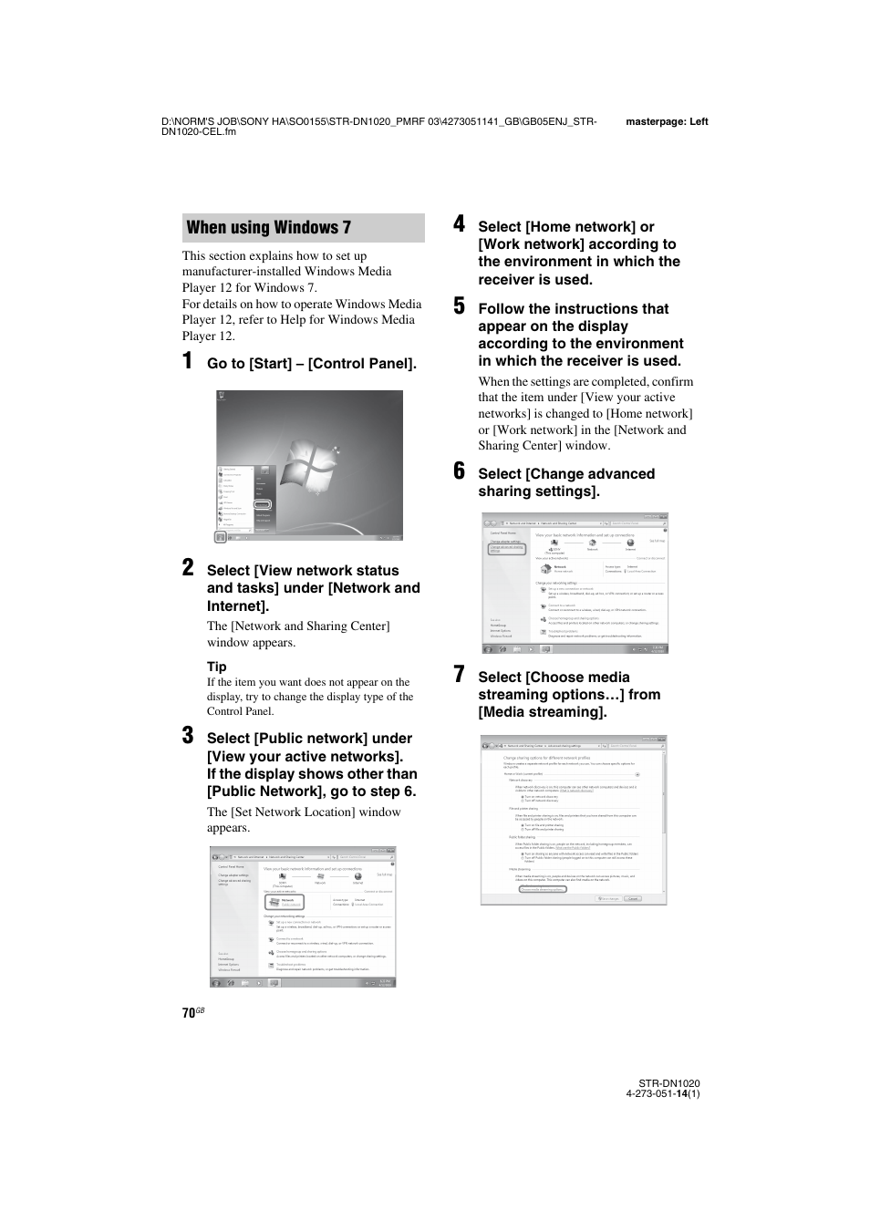 Sony STR-DN1020 User Manual | Page 70 / 132