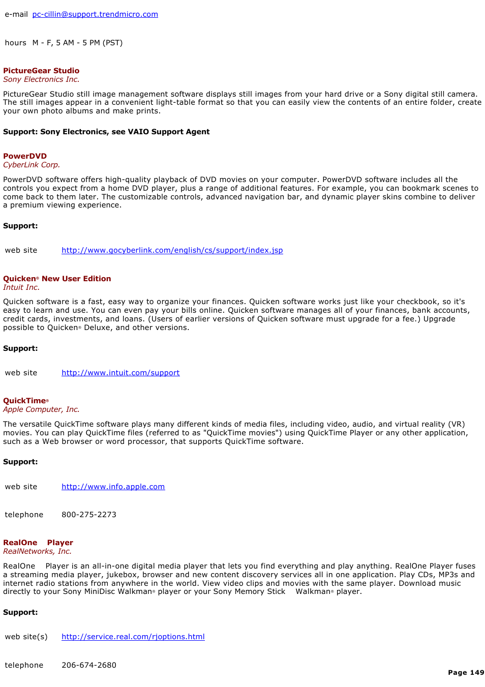 Sony PCG-V505DC2 User Manual | Page 149 / 152