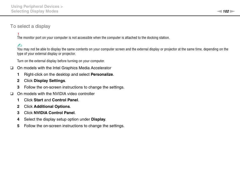 Sony VGN-SR490DDB User Manual | Page 102 / 203