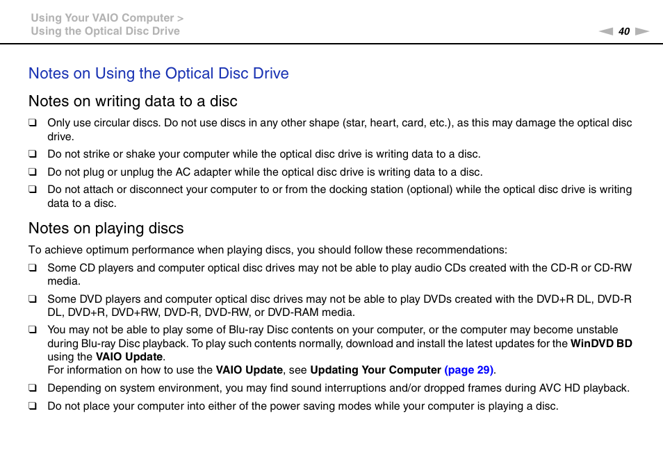 Sony VGN-SR490DDB User Manual | Page 40 / 203