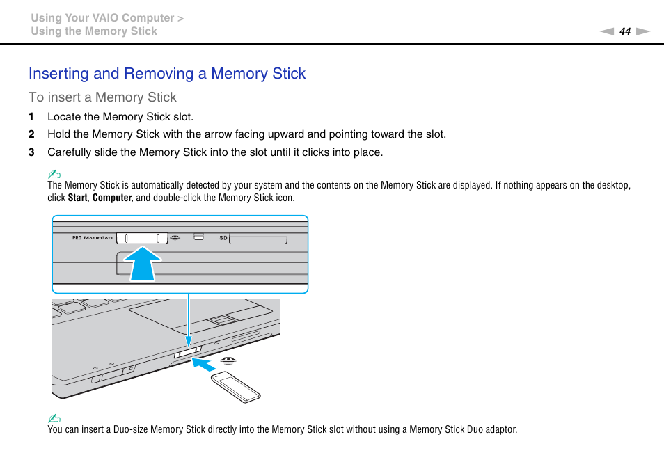 Sony VGN-SR490DDB User Manual | Page 44 / 203