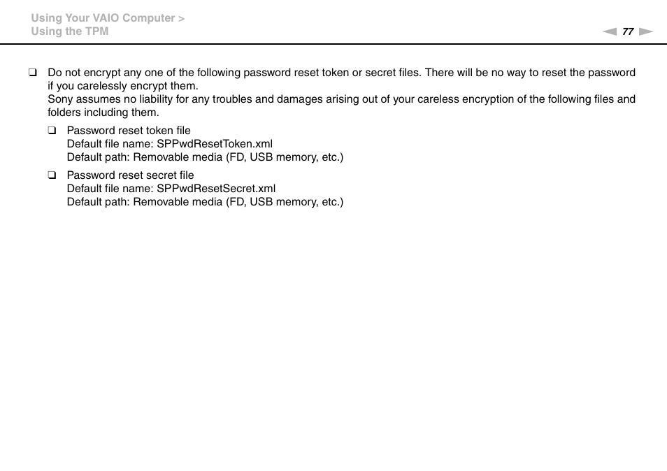 Sony VGN-SR490DDB User Manual | Page 77 / 203