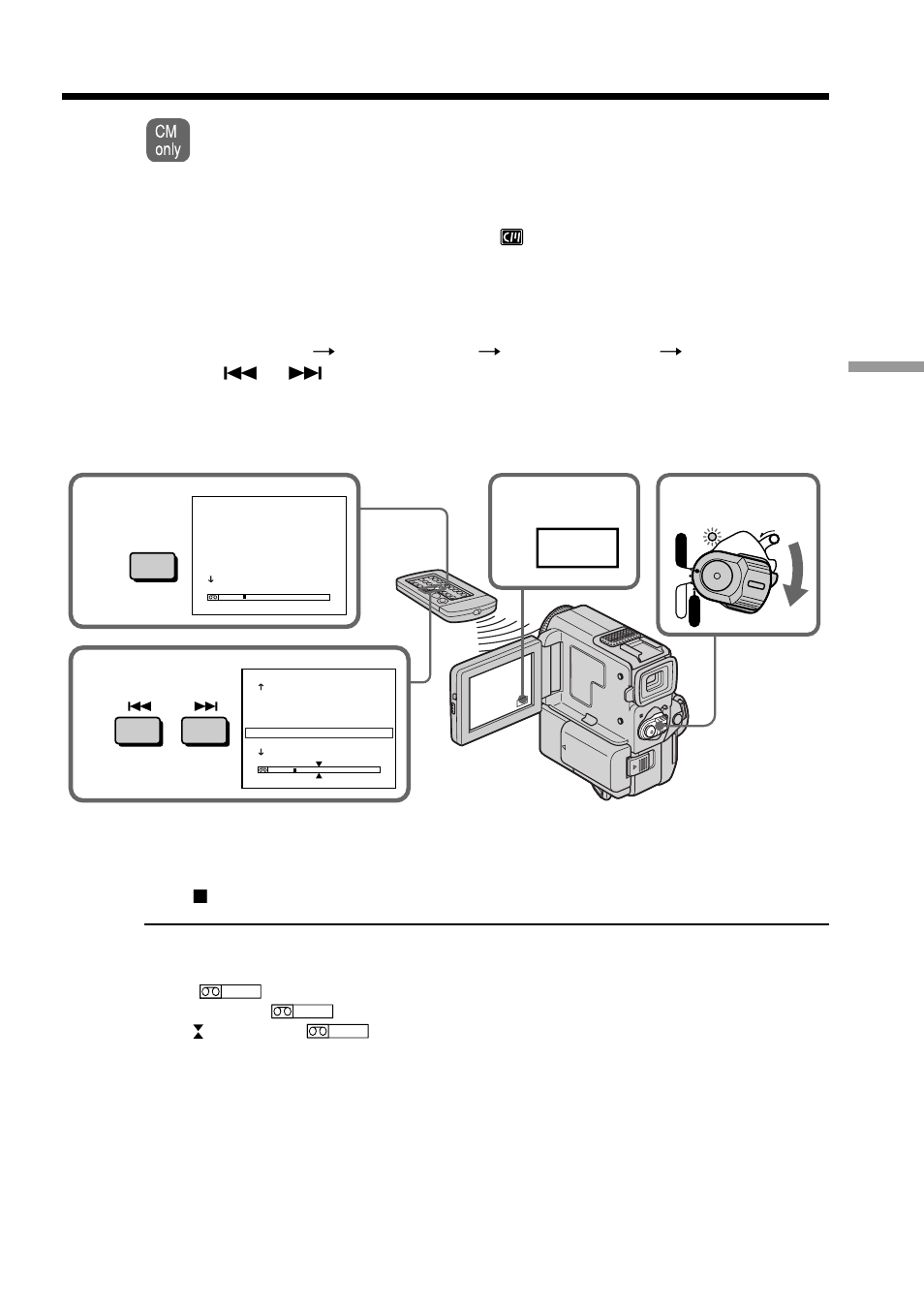 Searching the boundaries of recorded, Tape by title – title search | Sony DCR-PC5 User Manual | Page 53 / 156