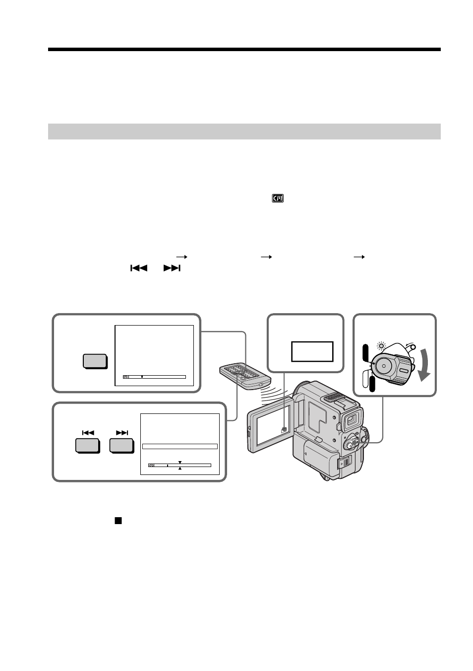 Searching a recording by date – date search, Searching a recording by date, Date search | Press x on the remote commander | Sony DCR-PC5 User Manual | Page 54 / 156