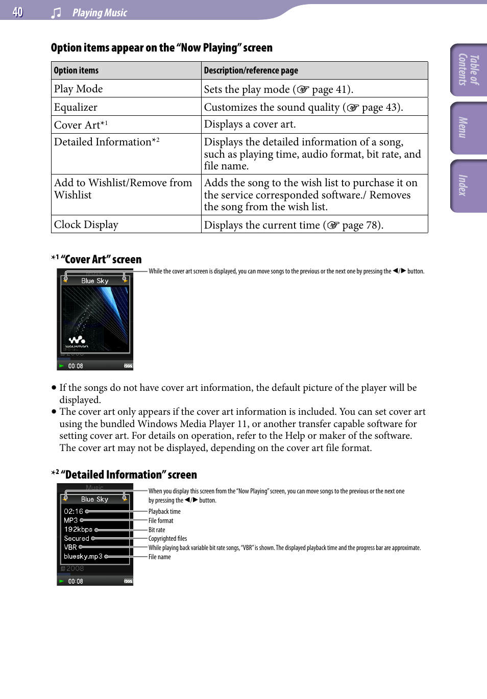 Sony NWZ-E436FBLK User Manual | Page 40 / 126