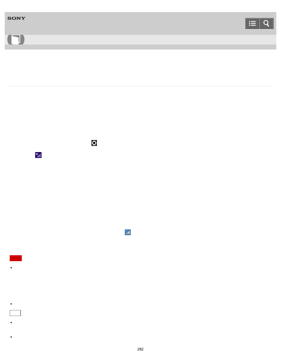 Starting wi-fi(r) (wireless lan) communications, User guide | Sony SVF15N26CXB User Manual | Page 282 / 479