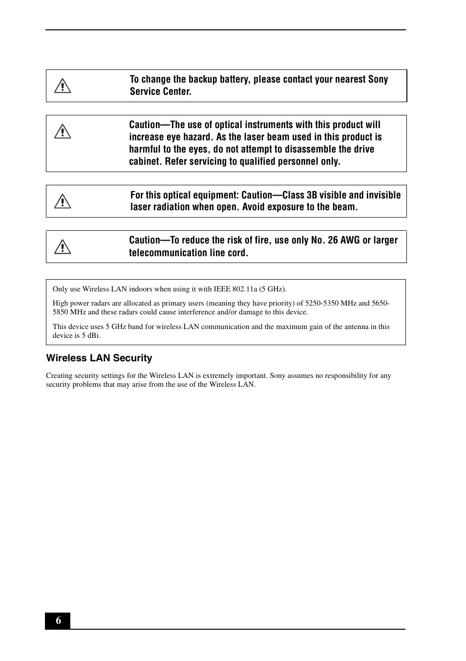 Sony VGN-SZ390P User Manual | Page 6 / 20