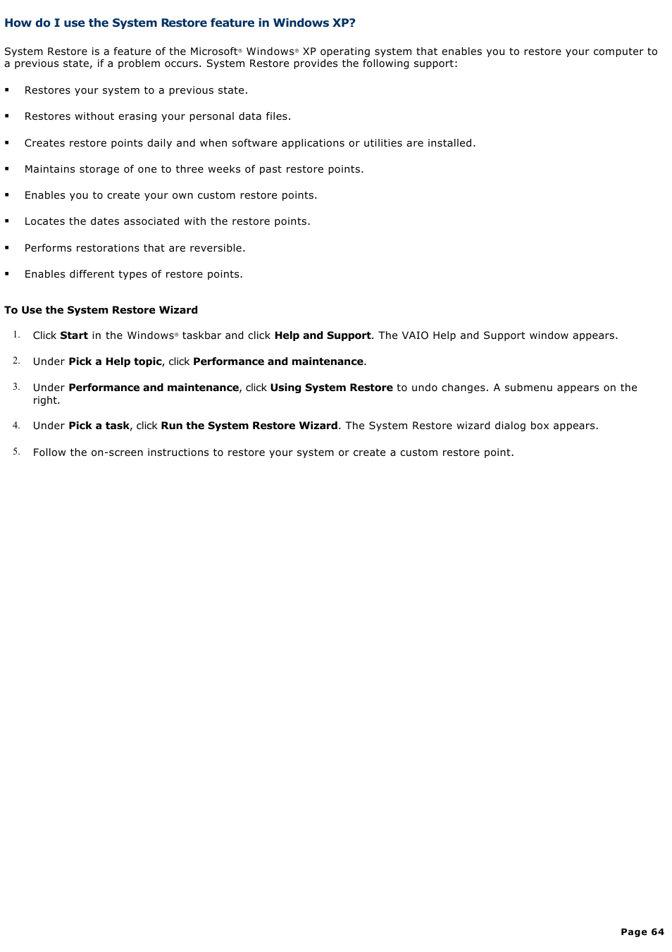 Sony PCV-W20 User Manual | Page 64 / 103
