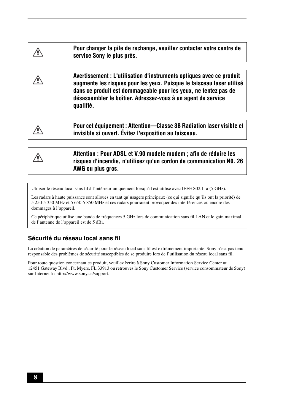 Sony VGN-BX670P User Manual | Page 8 / 20