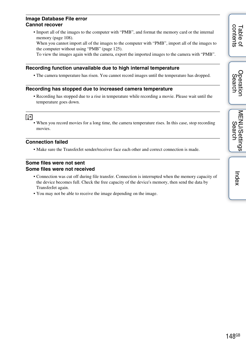 Sony DSC-HX5V User Manual | Page 148 / 160