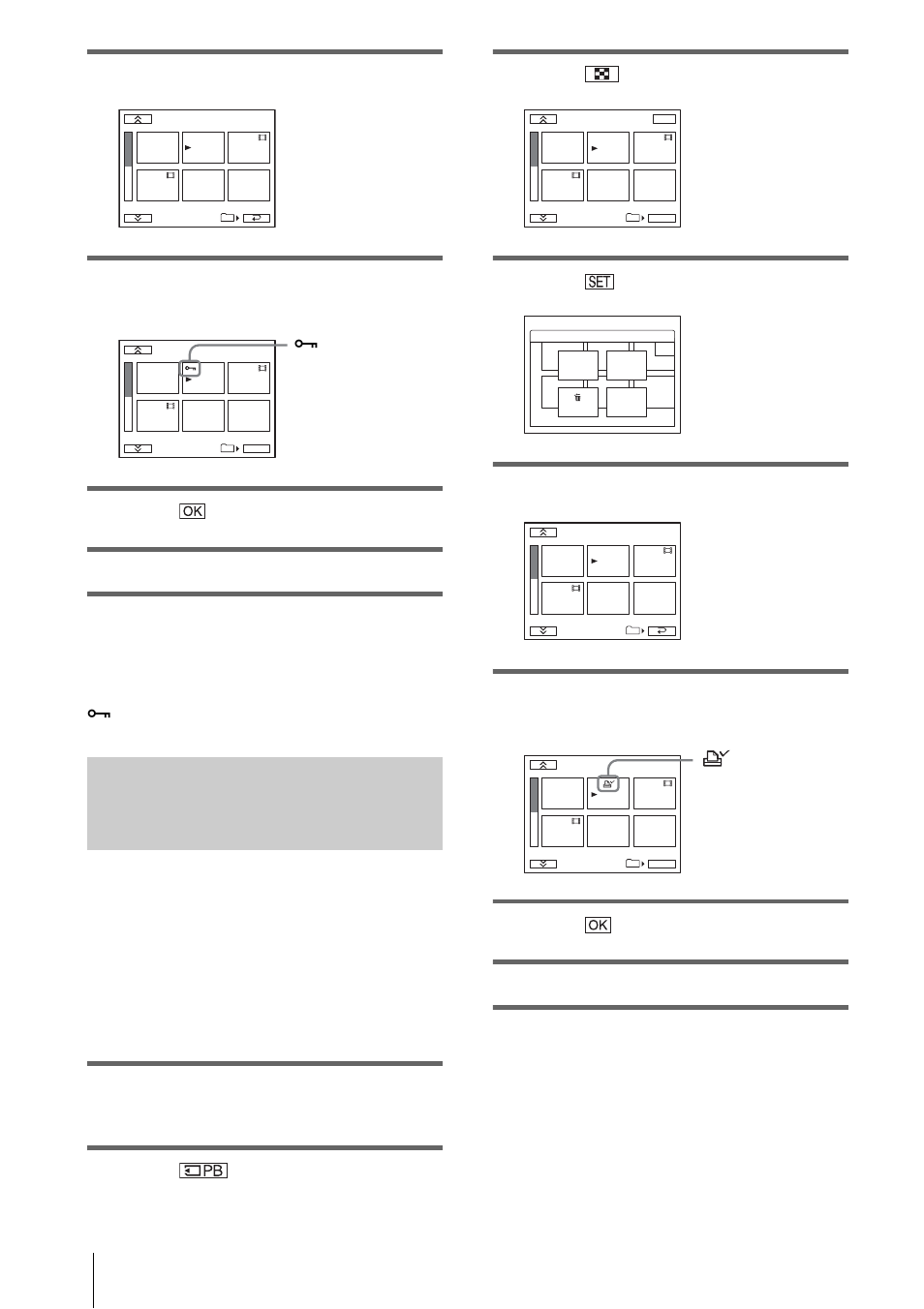 Selecting still images for printing – print mark, Touch [protect, Touch the image that you want to protect | Touch, Touch [end, Touch [print mark, Touch the image that you want to print out later | Sony DCR-HC1000 User Manual | Page 102 / 140