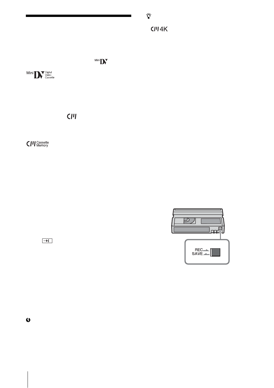 Usable cassette tapes, P. 120) | Sony DCR-HC1000 User Manual | Page 120 / 140