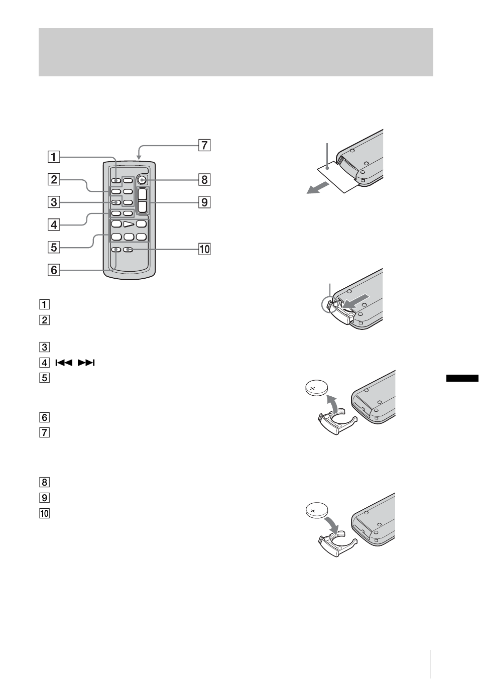 P. 135), Remote commander | Sony DCR-HC1000 User Manual | Page 135 / 140
