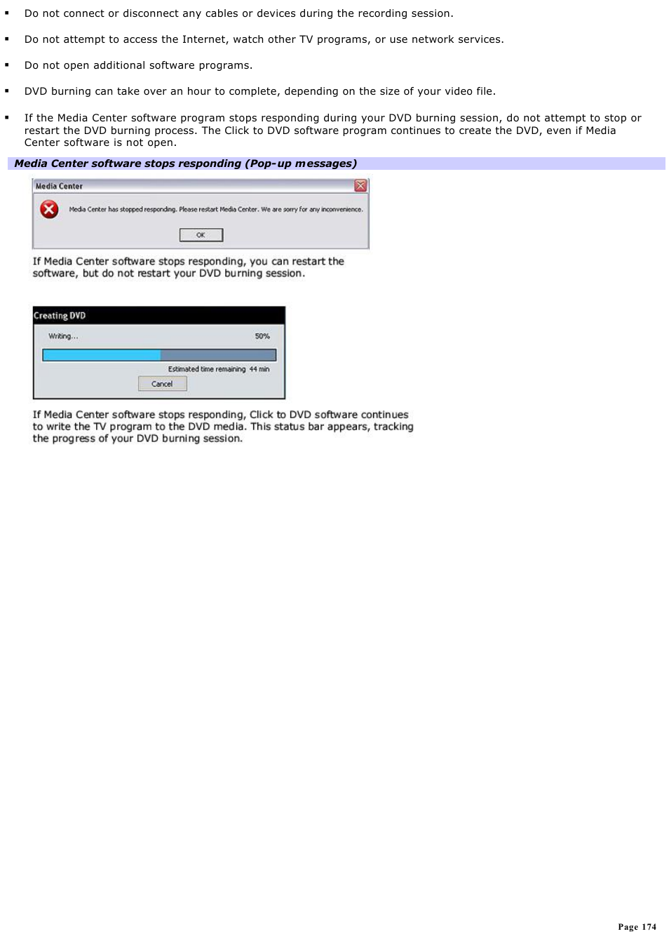 Sony VGC-RA940G User Manual | Page 174 / 271