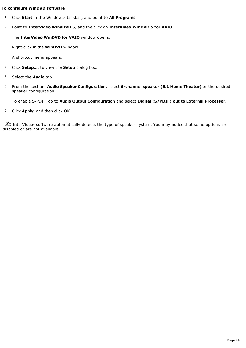 Sony VGC-RA940G User Manual | Page 40 / 271