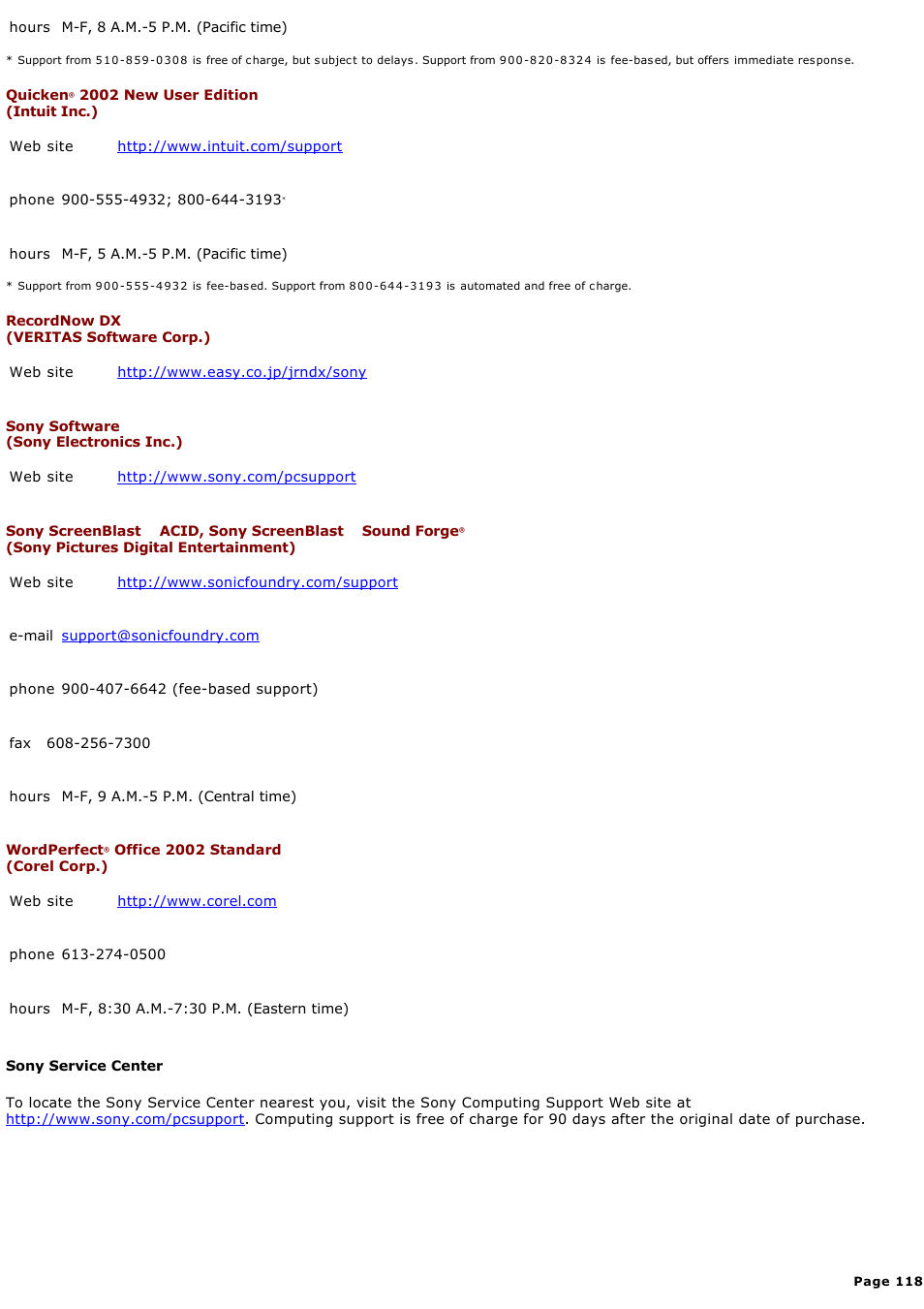 Sony PCV-RX861 User Manual | Page 118 / 119