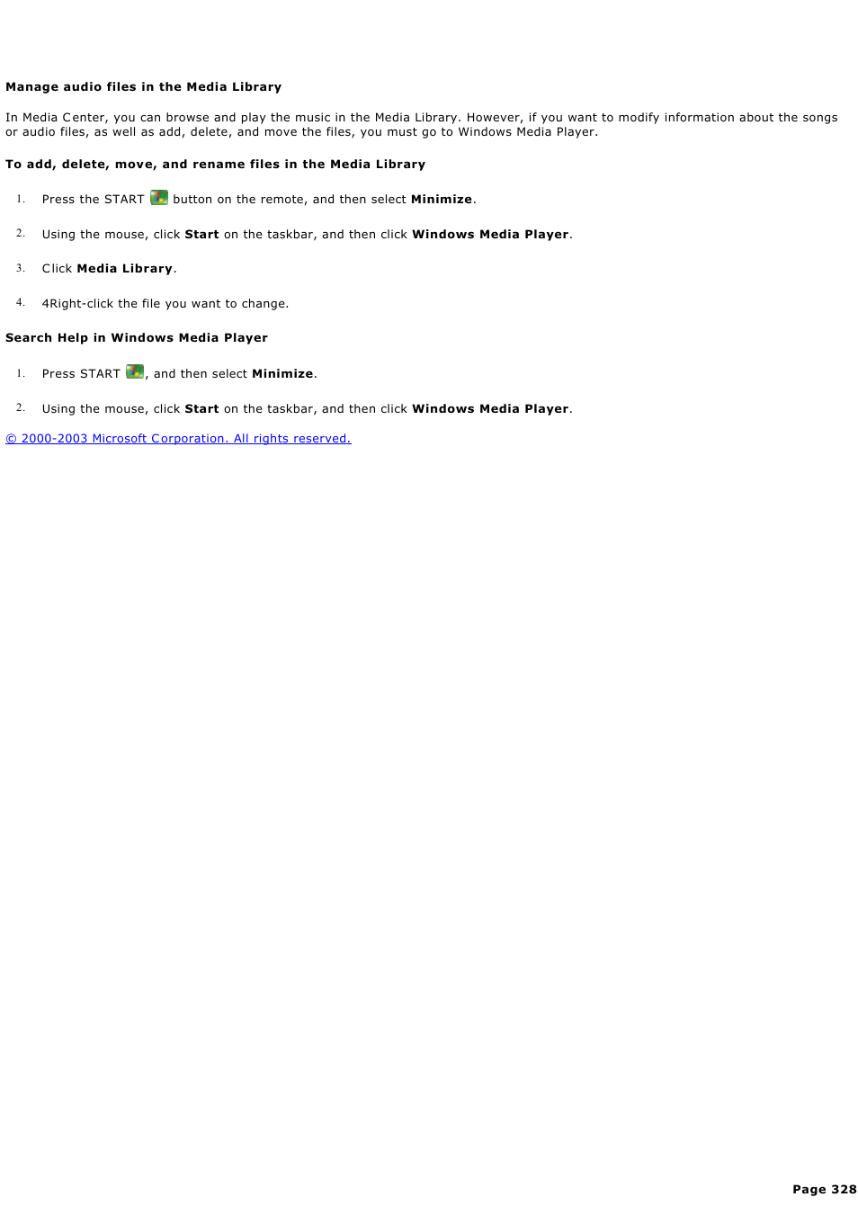 Manage audio files in the media library | Sony PCV-RZ49G User Manual | Page 328 / 459