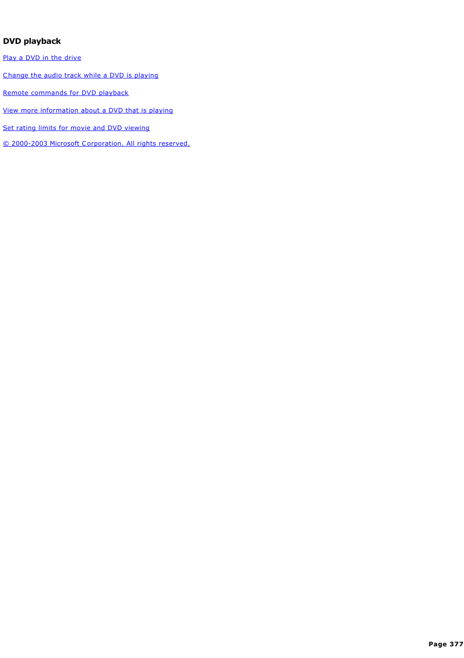 Dvd playback | Sony PCV-RZ49G User Manual | Page 377 / 459
