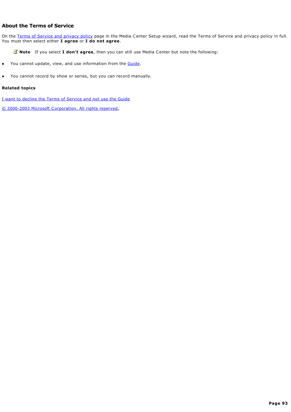 About the terms of service | Sony PCV-RZ49G User Manual | Page 93 / 459