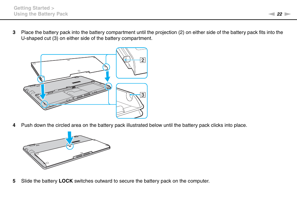 Sony VPCX111KX User Manual | Page 22 / 132