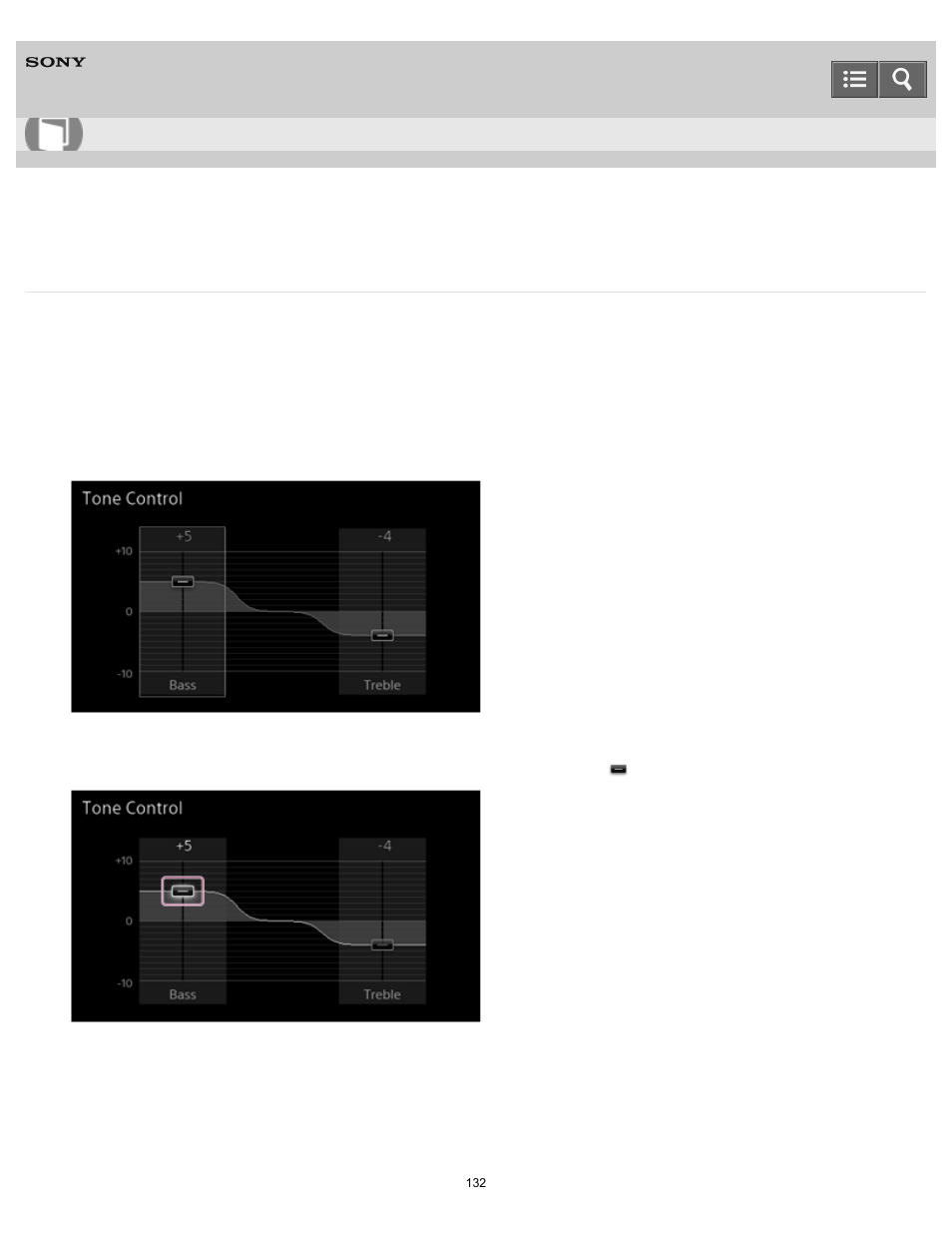 Using the tone control function (tone control), Help guide | Sony HAP-S1 User Manual | Page 132 / 213