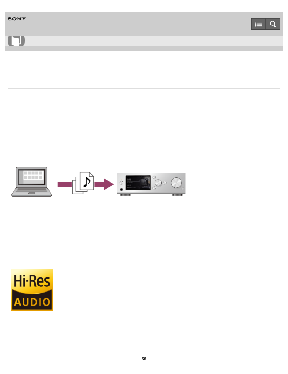 Features of the hdd audio player system, Help guide | Sony HAP-S1 User Manual | Page 55 / 213