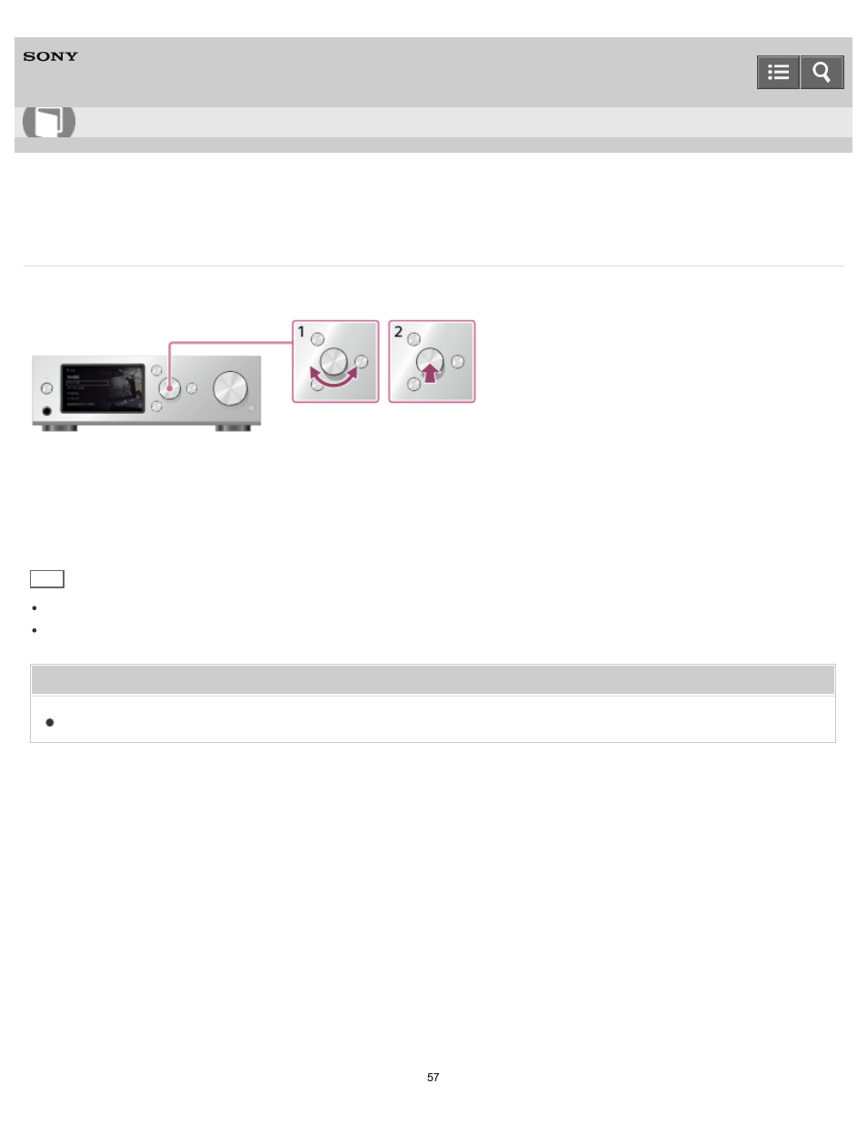 How to make and enter selections, Help guide | Sony HAP-S1 User Manual | Page 57 / 213