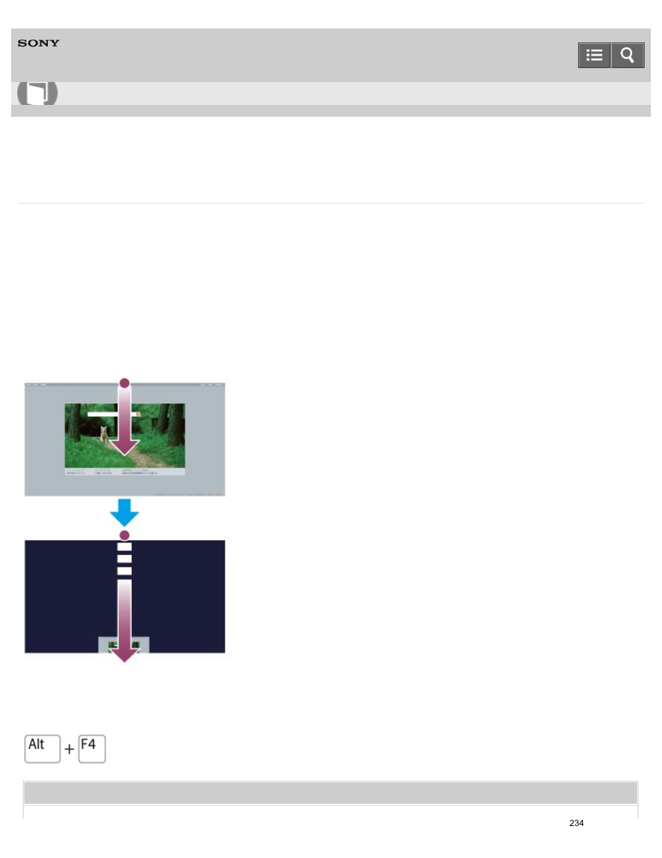 Closing apps, User guide | Sony SVF15N17CXS User Manual | Page 254 / 480