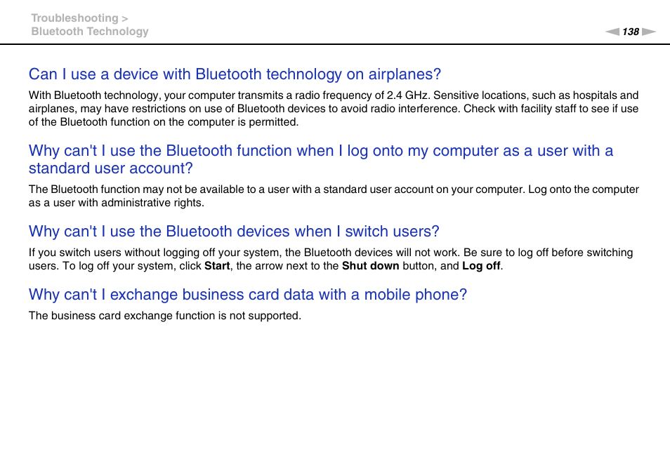 Sony VPCEB1DGX User Manual | Page 138 / 163