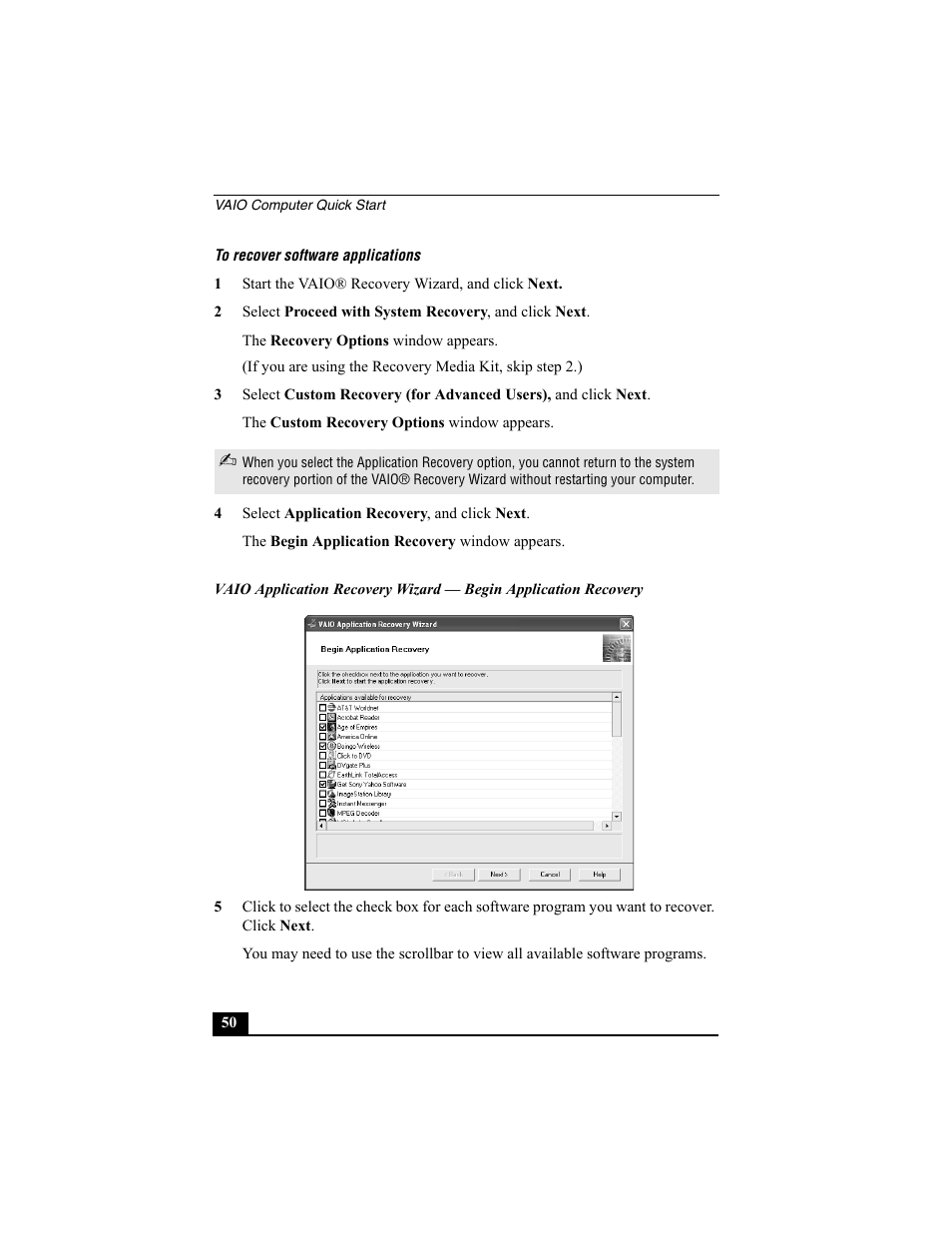 Sony PCV-RS312 User Manual | Page 50 / 60