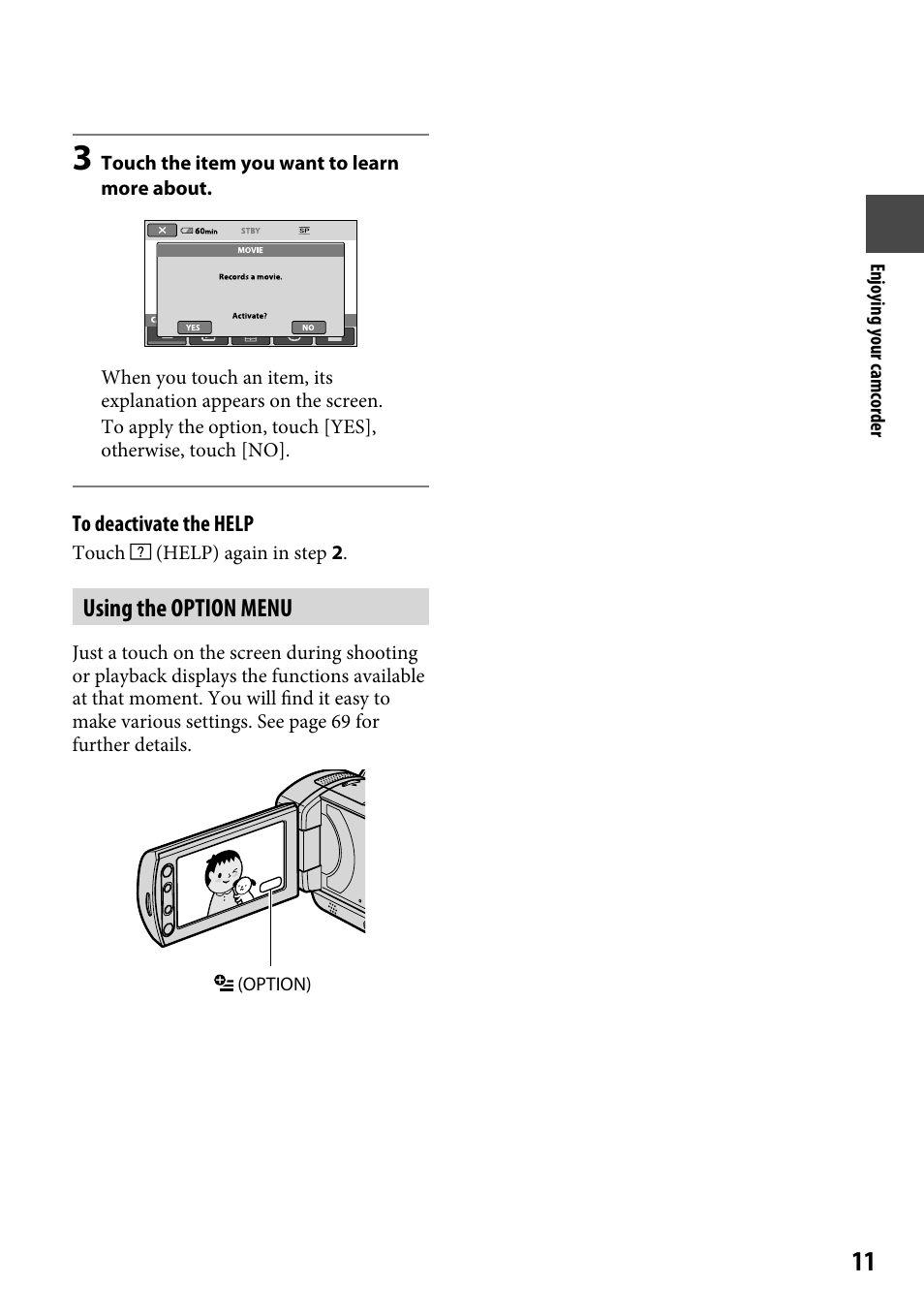 Sony DCR-SR46BDL User Manual | Page 11 / 108