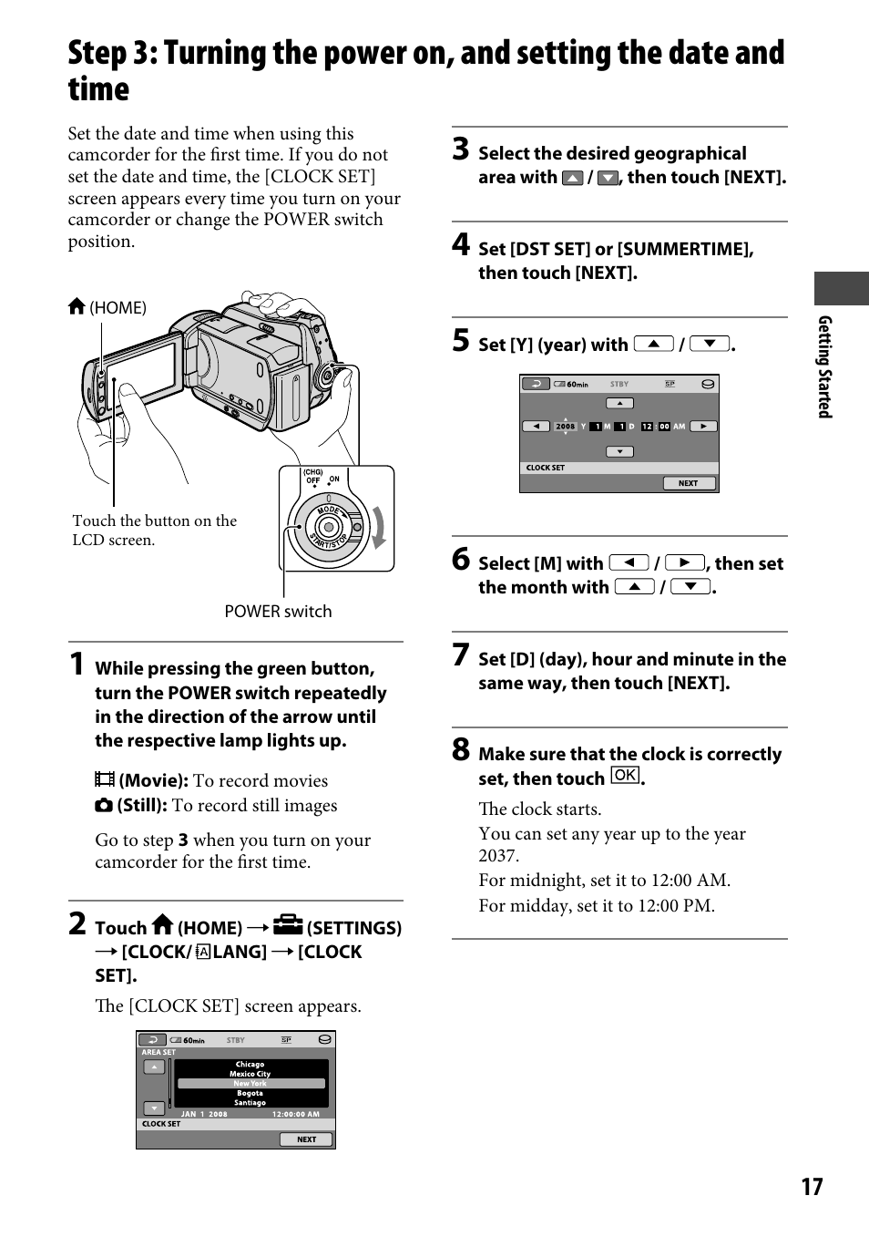 Sony DCR-SR46BDL User Manual | Page 17 / 108