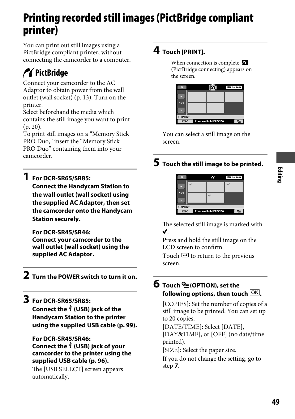 Sony DCR-SR46BDL User Manual | Page 49 / 108