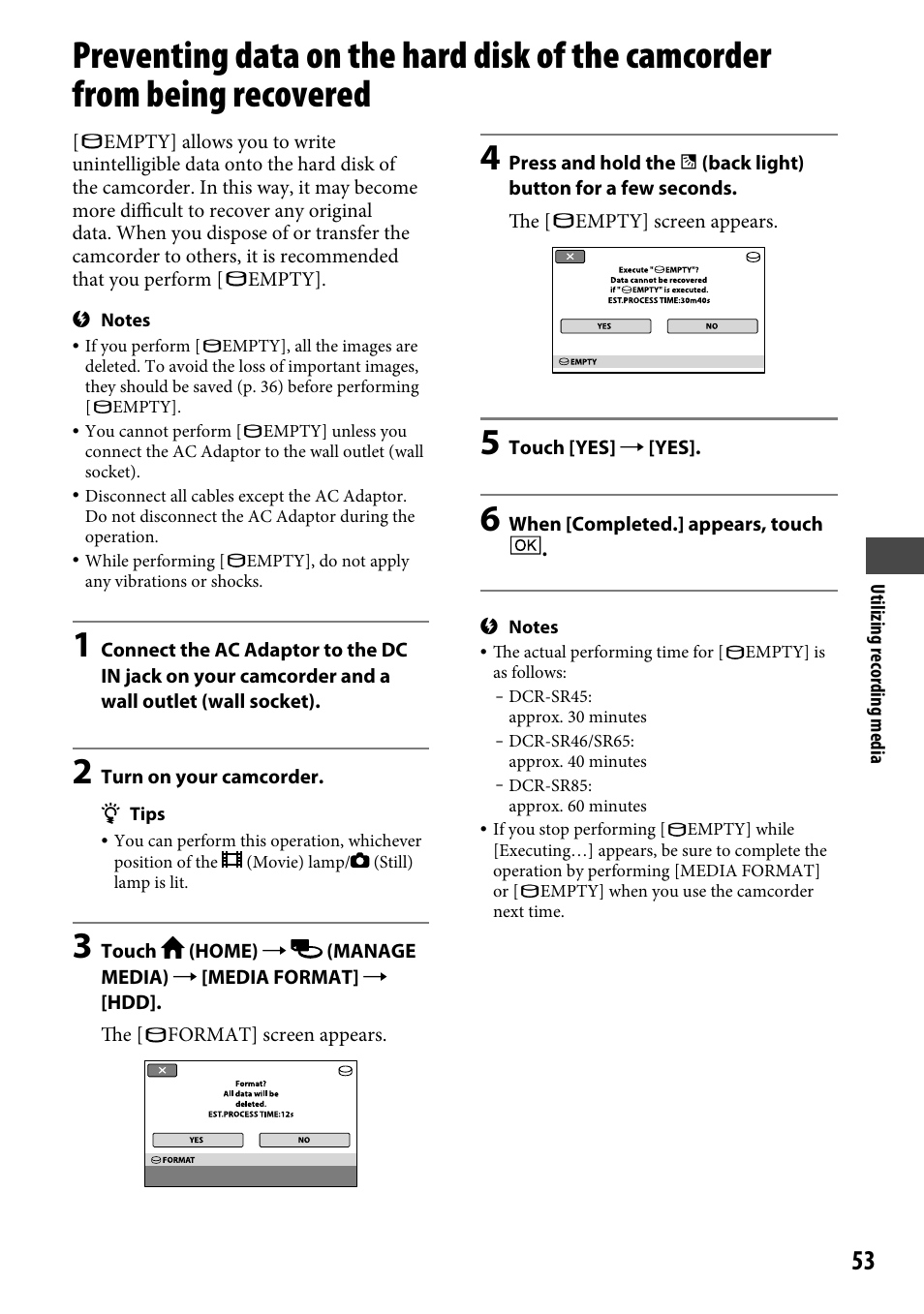 Sony DCR-SR46BDL User Manual | Page 53 / 108