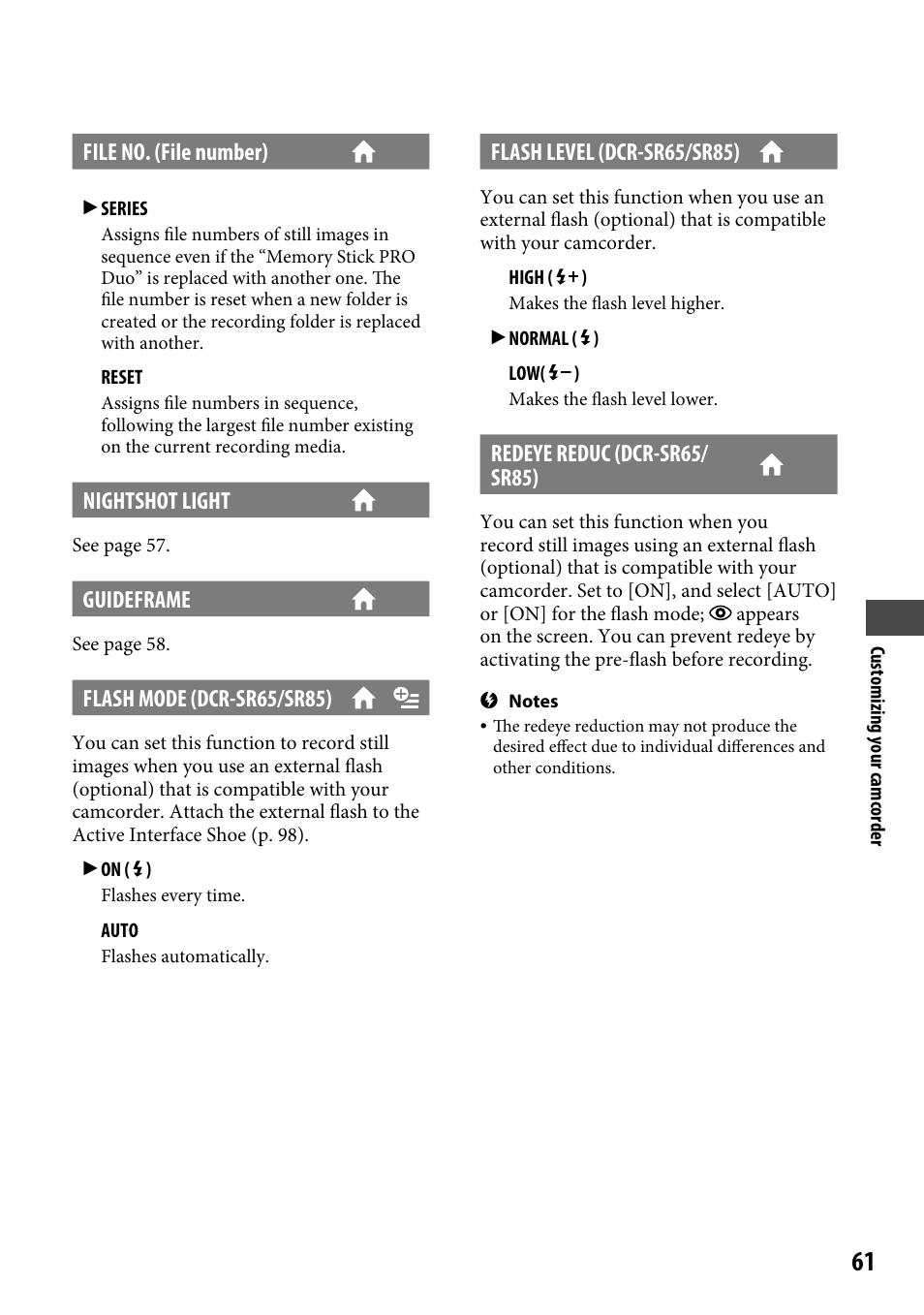 Sony DCR-SR46BDL User Manual | Page 61 / 108