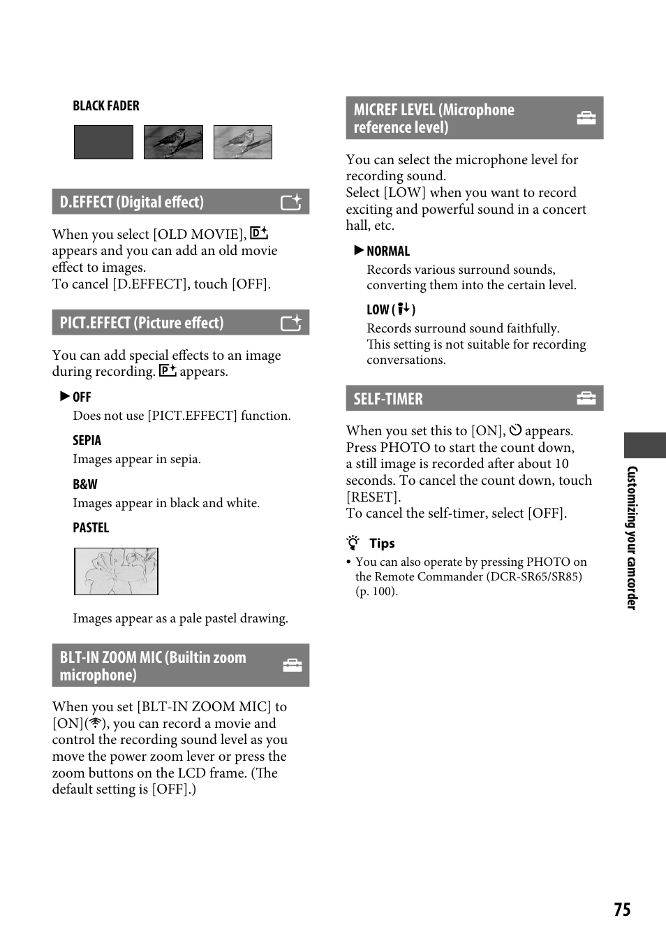Sony DCR-SR46BDL User Manual | Page 75 / 108