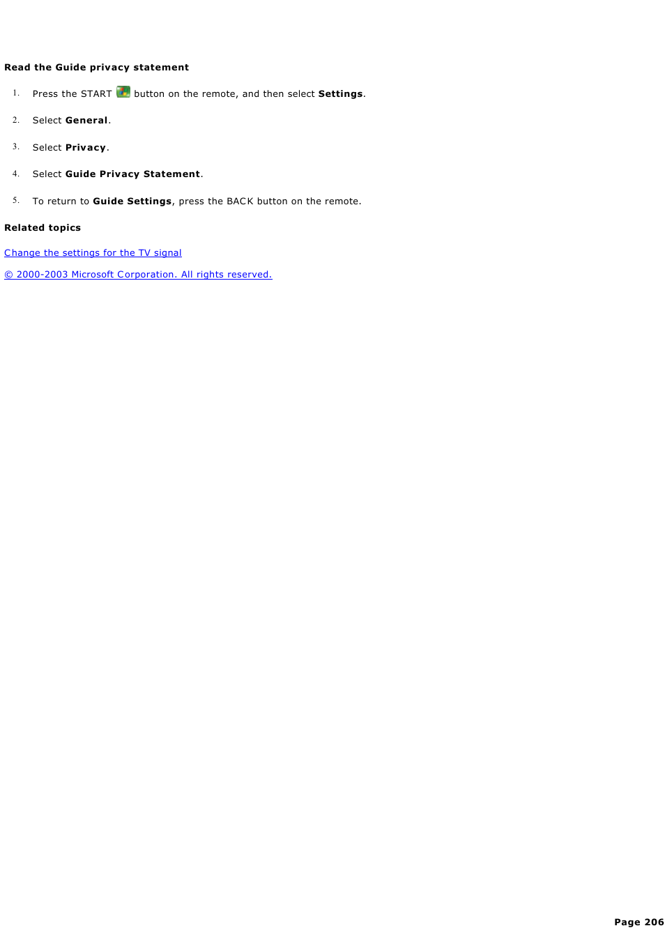Read the guide privacy statement | Sony PCV-RZ45G User Manual | Page 206 / 459
