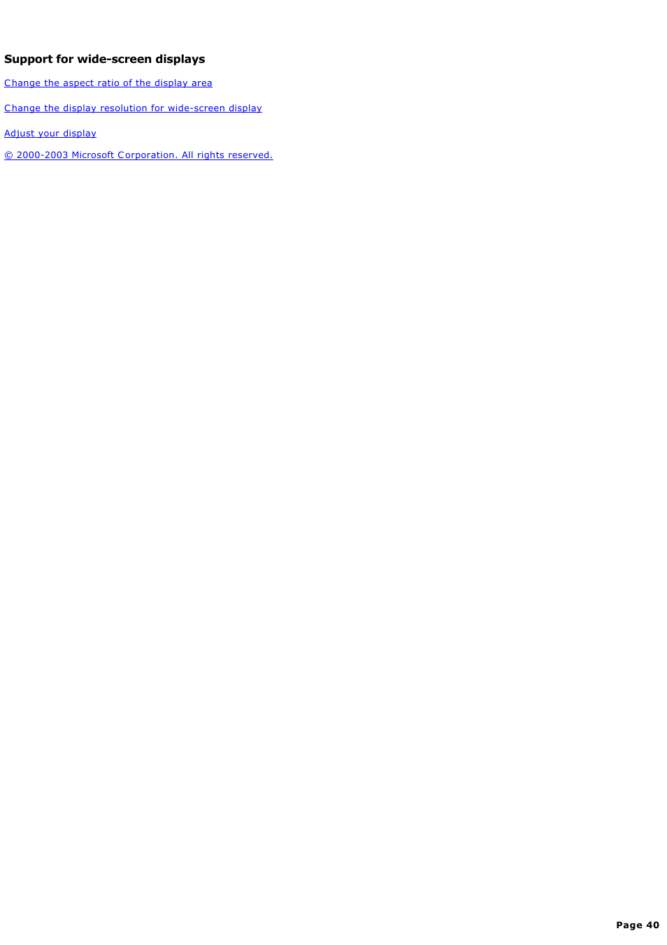 Support for wide-screen displays | Sony PCV-RZ45G User Manual | Page 40 / 459