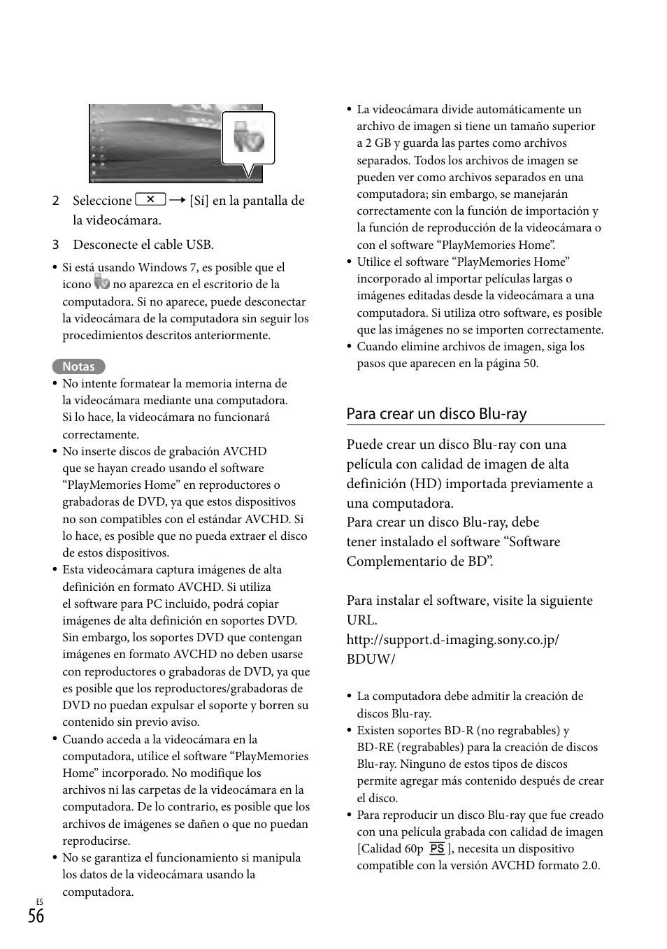 Para crear un disco blu-ray | Sony HDR-PJ710V User Manual | Page 150 / 191