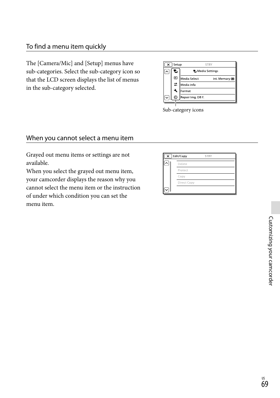 Sony HDR-PJ710V User Manual | Page 69 / 191