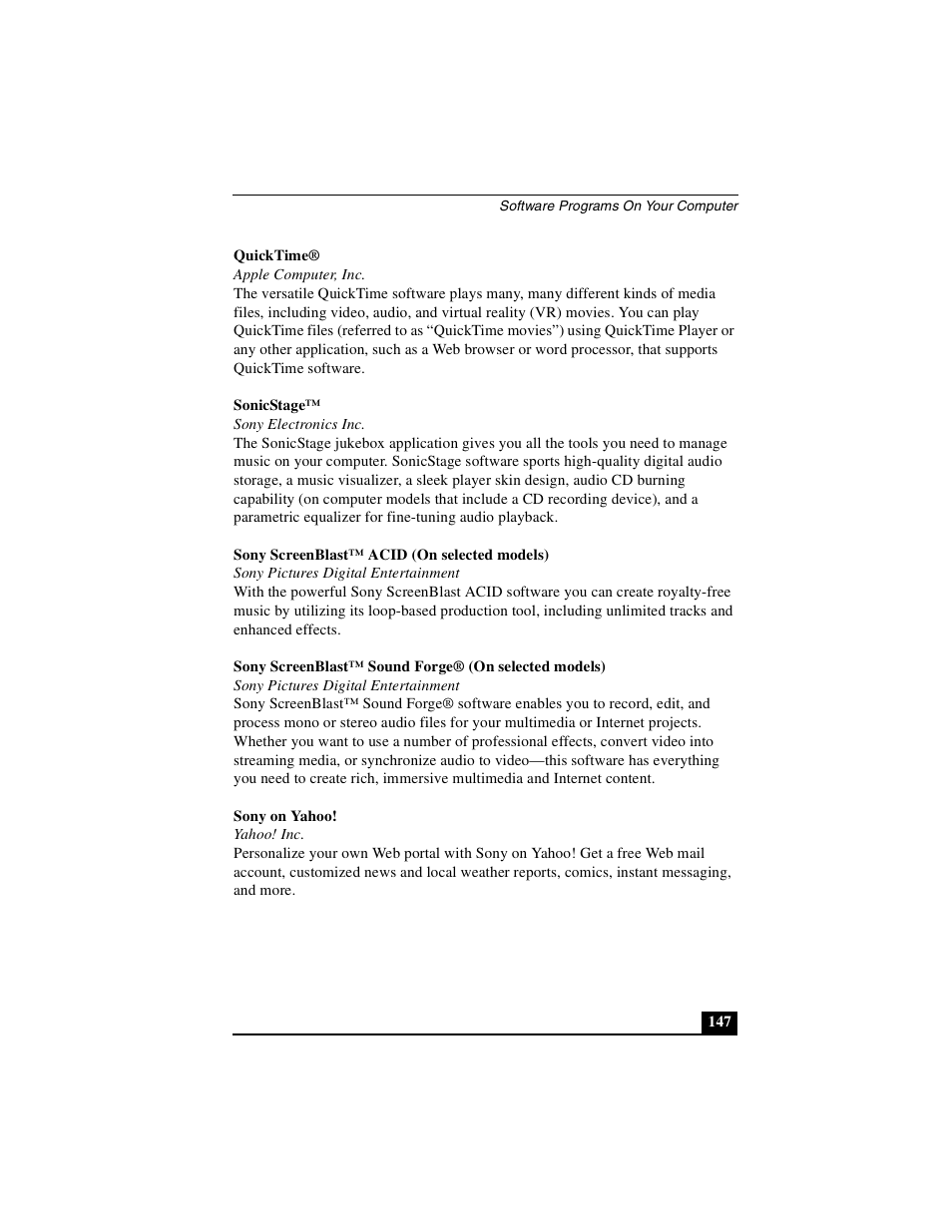 Sony PCG-GRS100 User Manual | Page 147 / 208