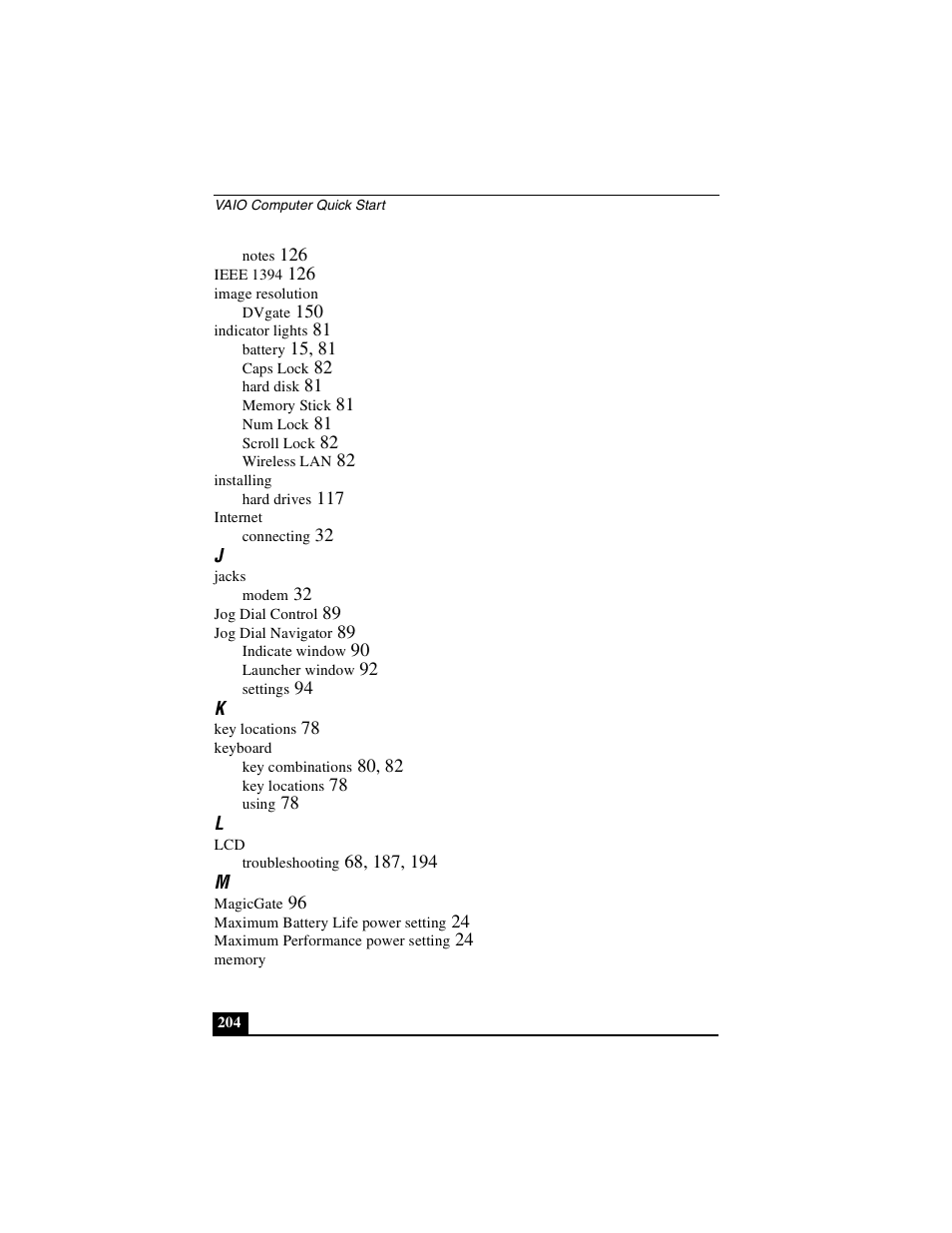 Sony PCG-GRS100 User Manual | Page 204 / 208